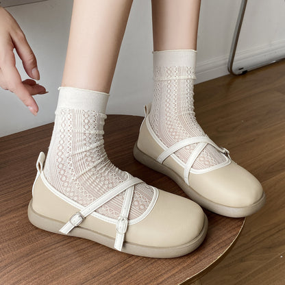 Retro Mary Jane Flats for Women - Summer 2023 Style