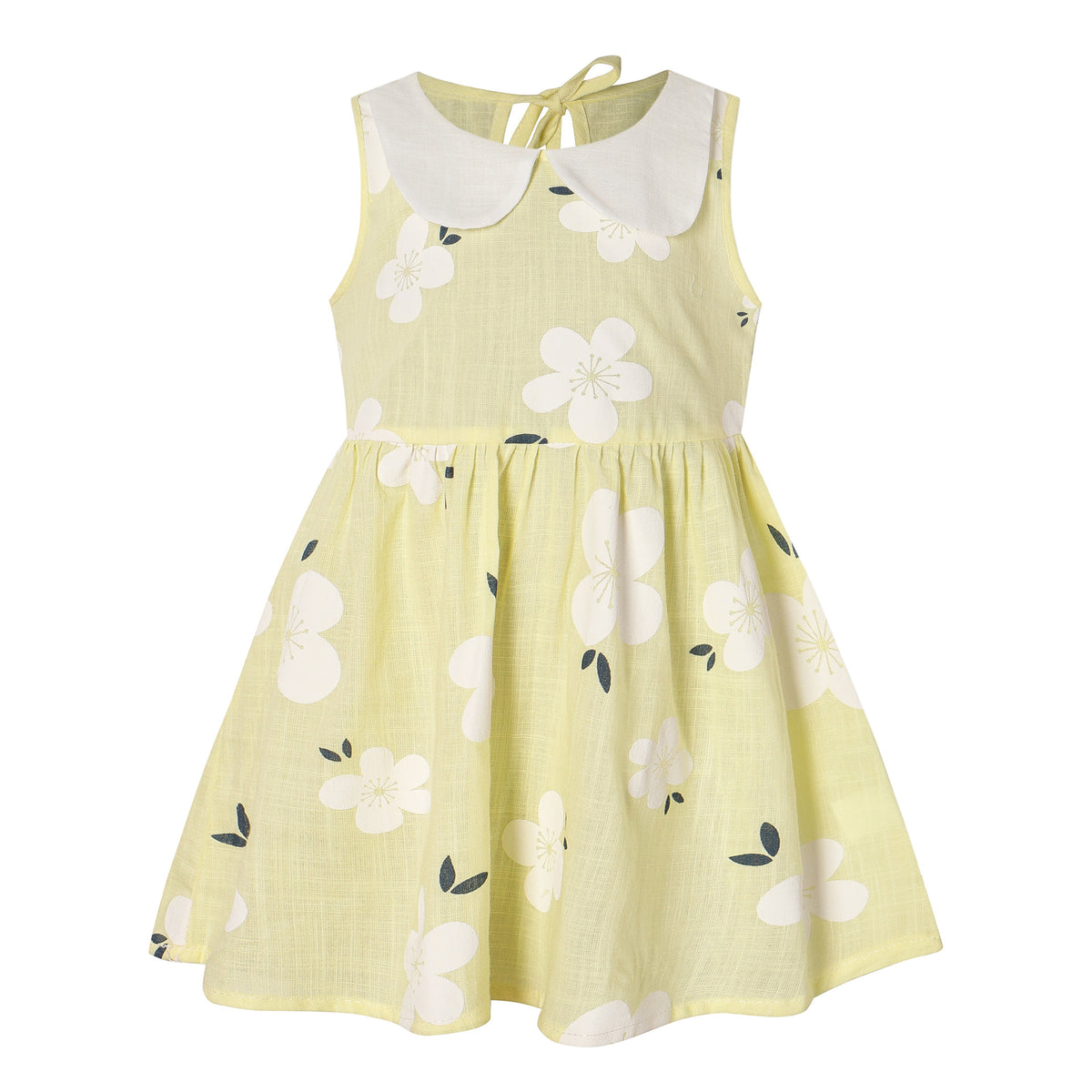 Girls Sleeveless Vest Dress with Doll Collar