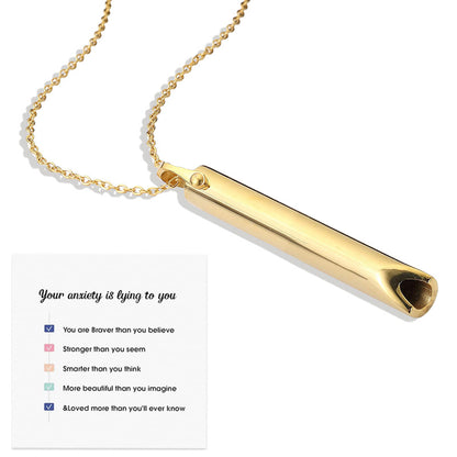 Stainless Steel Meditation Pendant for Breath Control