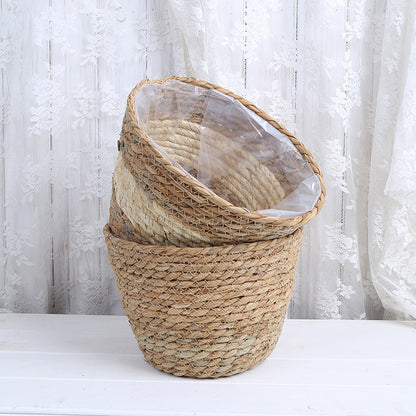 Creative Woven Rattan Flower Basket for Home Decor