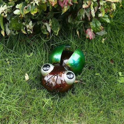 Iron Ladybug Sculpture - Fun Cartoon Craft Decoration