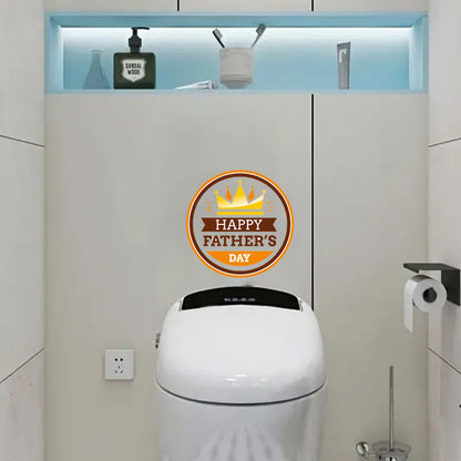 Elegant Crown Toilet Sticker - Self-Adhesive Wall Decor