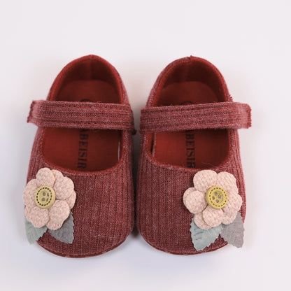 New Floral Soft Sole Baby Princess Shoes for All Seasons