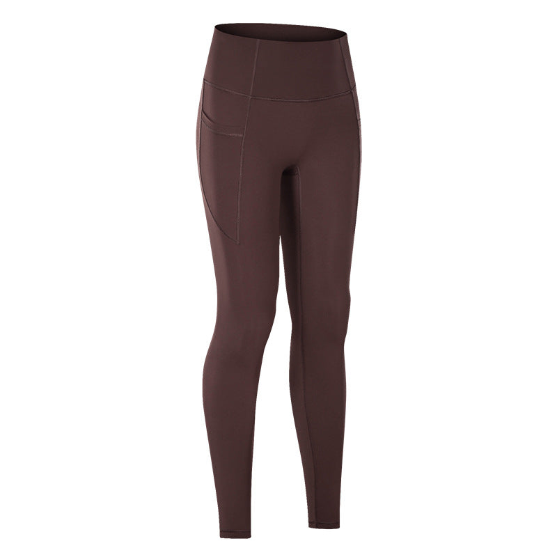 High Waist Yoga Pants with Pocket (No T-Line)