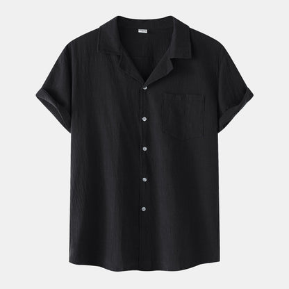 Men's Cotton Linen Short Sleeve Casual Shirt 2022