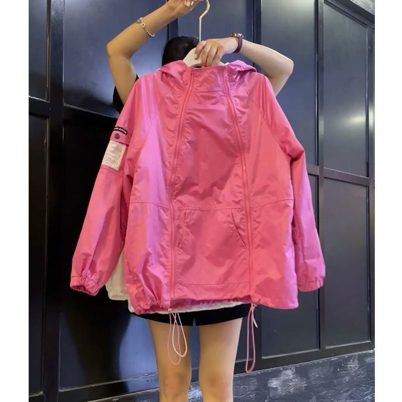 Japanese Style Women's Casual Thin Windbreaker Jacket