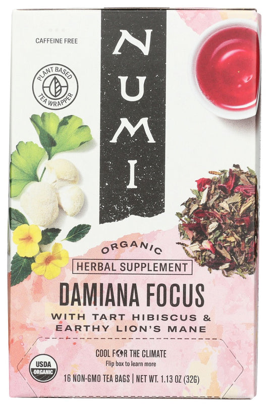 NUMI TEAS: Damiana Focus Tea 16Pc, 1.13 oz