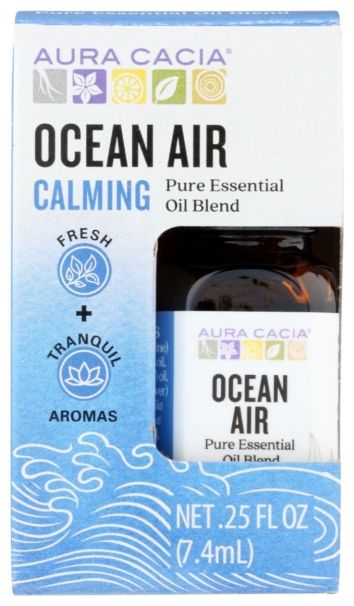 AURA CACIA: Ocean Air Essential Oil Blend Boxed, 0.25 fo