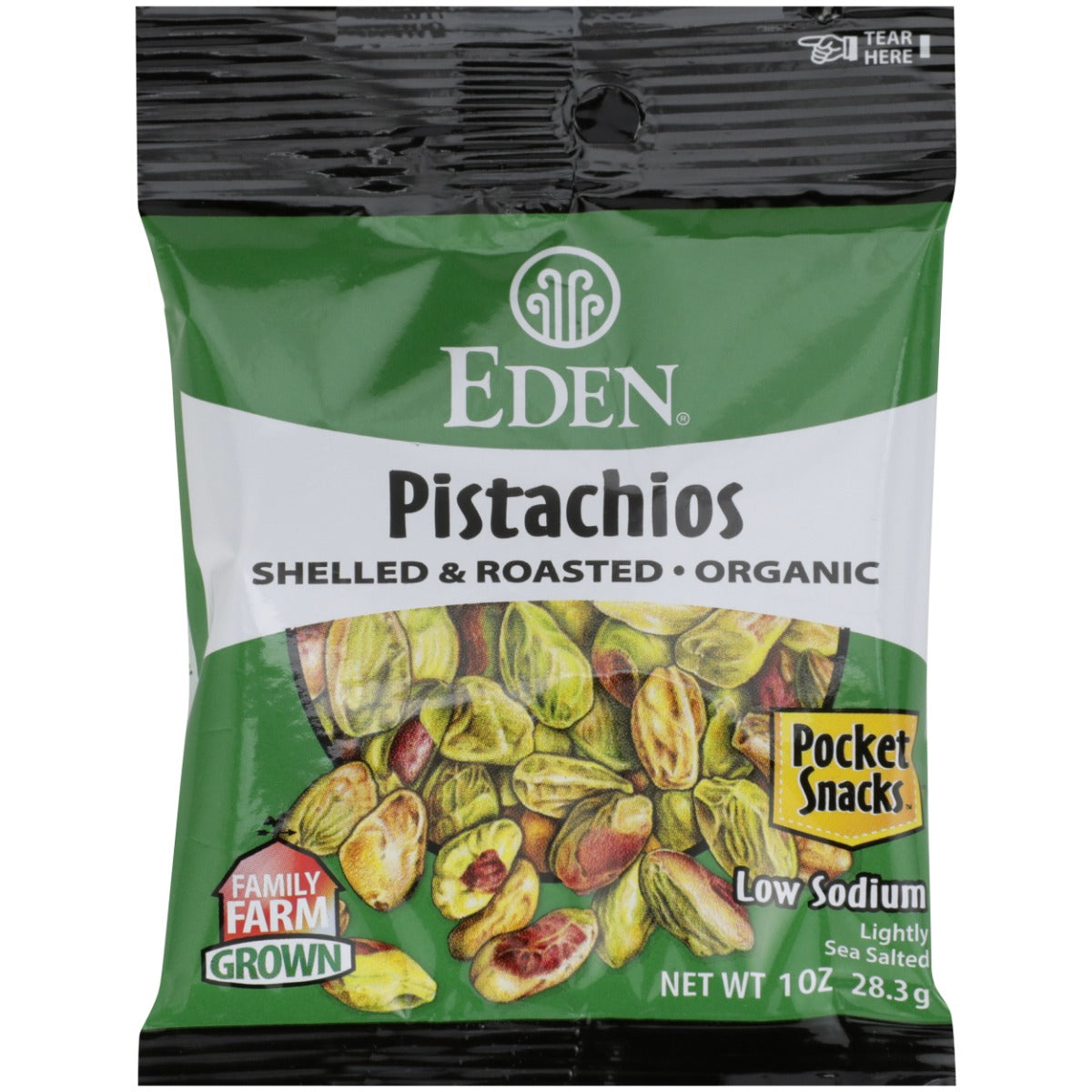 EDEN FOODS: Pistachios Pocket Snacks Organic, 1 oz