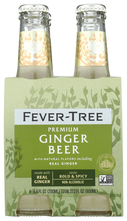 FEVER TREE: Premium Ginger Beer 4Pk, 27.2 fo
