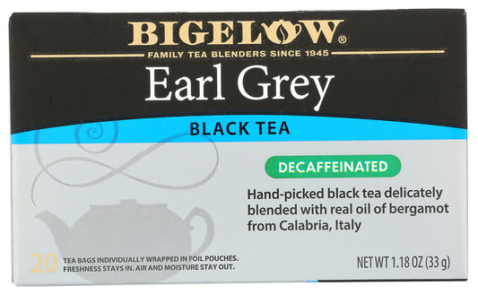 BIGELOW: Earl Grey Decaf Black Tea 20Bg, 1.18 oz