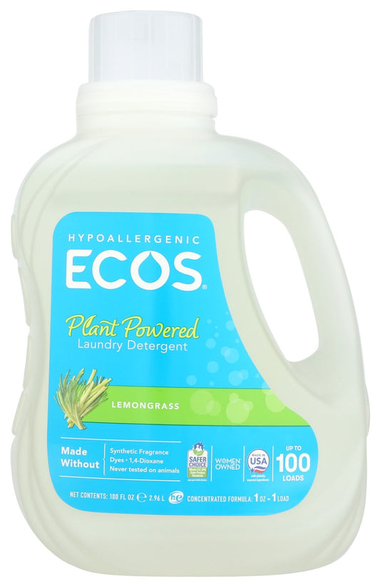 ECOS: Hypoallergenic Laundry Detergent Lemongrass, 100 oz
