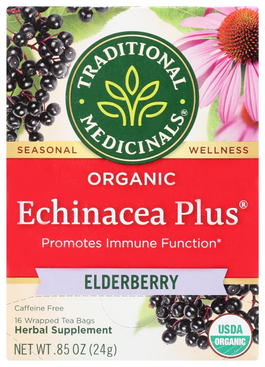 TRADITIONAL MEDICINALS: Echinacea Plus Elderberry Tea, 16 bg