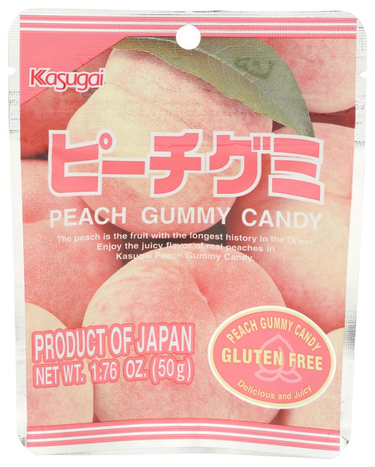 KASUGAI: Peach Gummy Candy, 1.76 oz