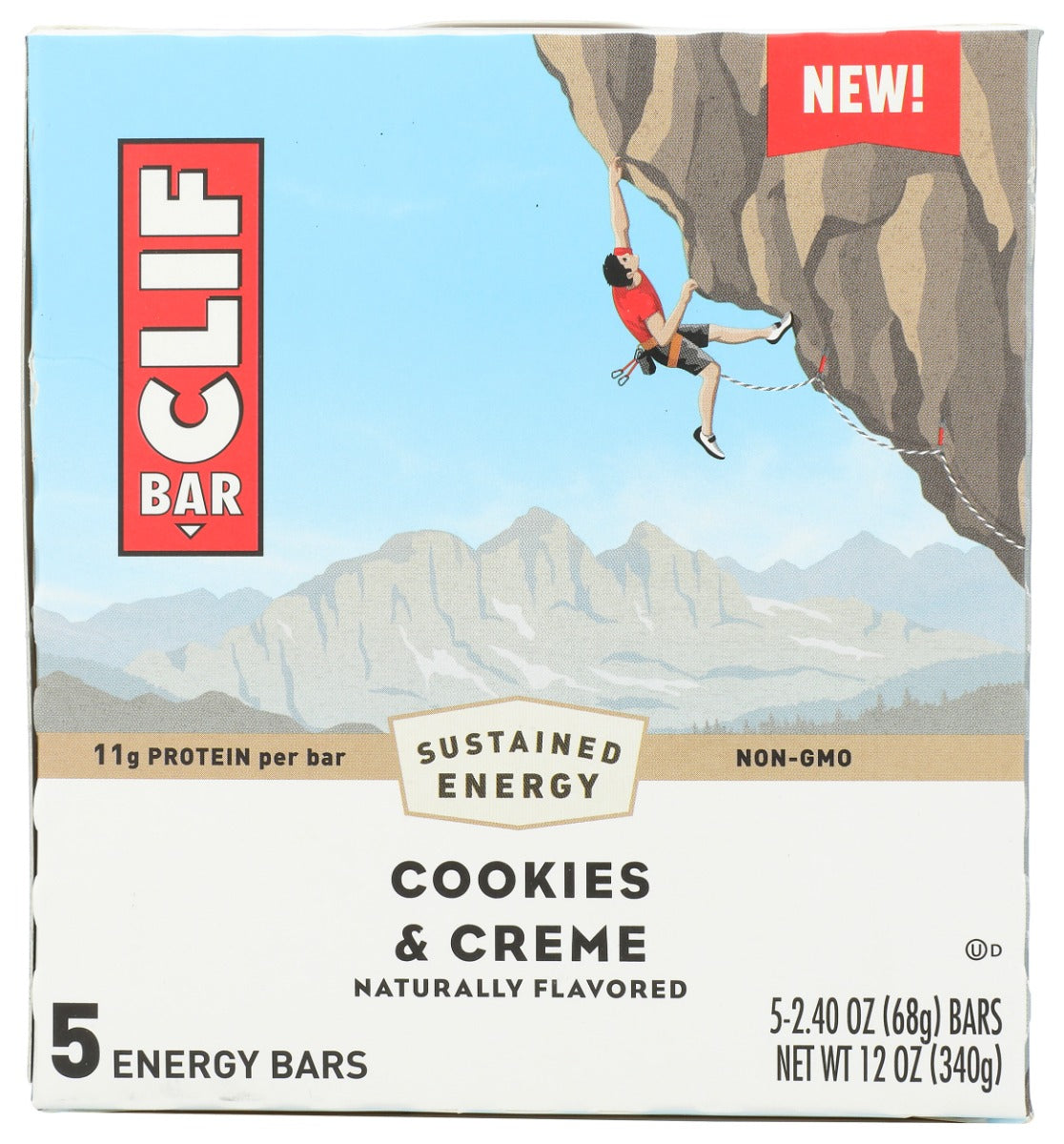 CLIF: Cookies and Creme Bar 5Pc, 12 oz