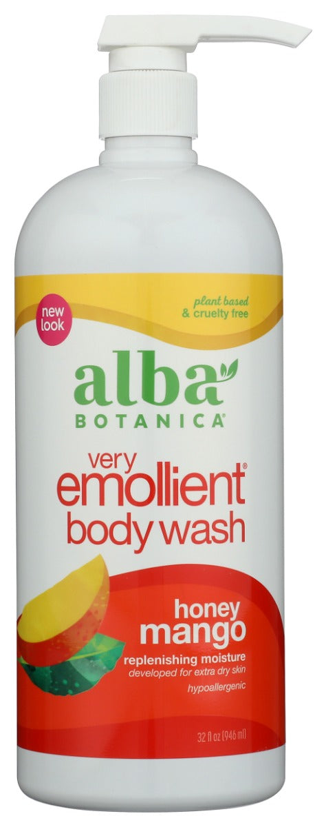 ALBA BOTANICA: Very Emollient Body Wash Honey Mango, 32 oz