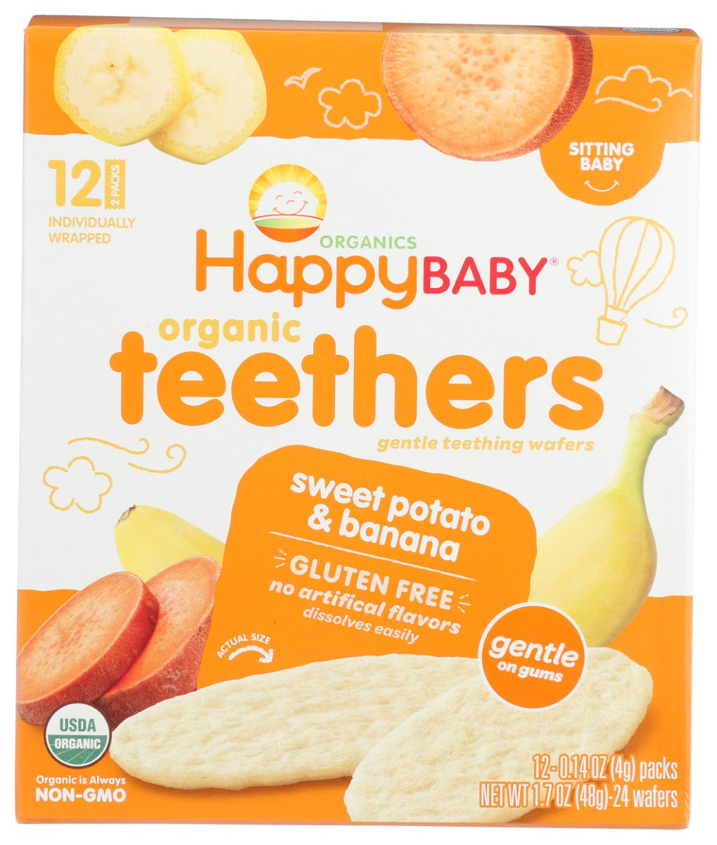 HAPPY BABY: Sweet Potato and Banana Teethers, 1.7 oz