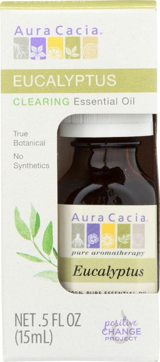 AURA CACIA: Eucalyptus Essential Oil Boxed, 0.5 oz
