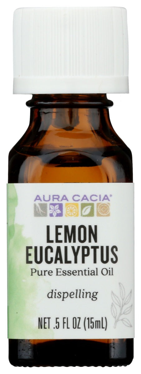 AURA CACIA: Lemon Eucalyptus Essential Oil, 0.5 oz