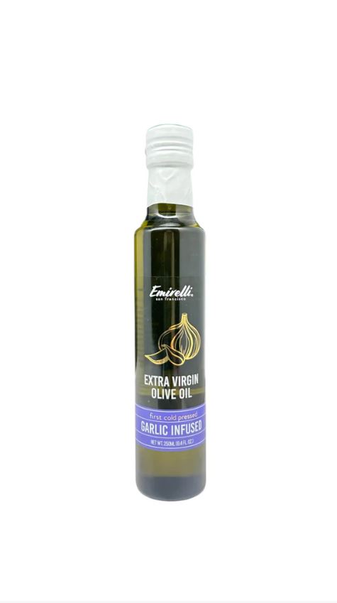EMIRELLI: Garlic Infused Extra Virgin Olive Oil, 8.4 fo
