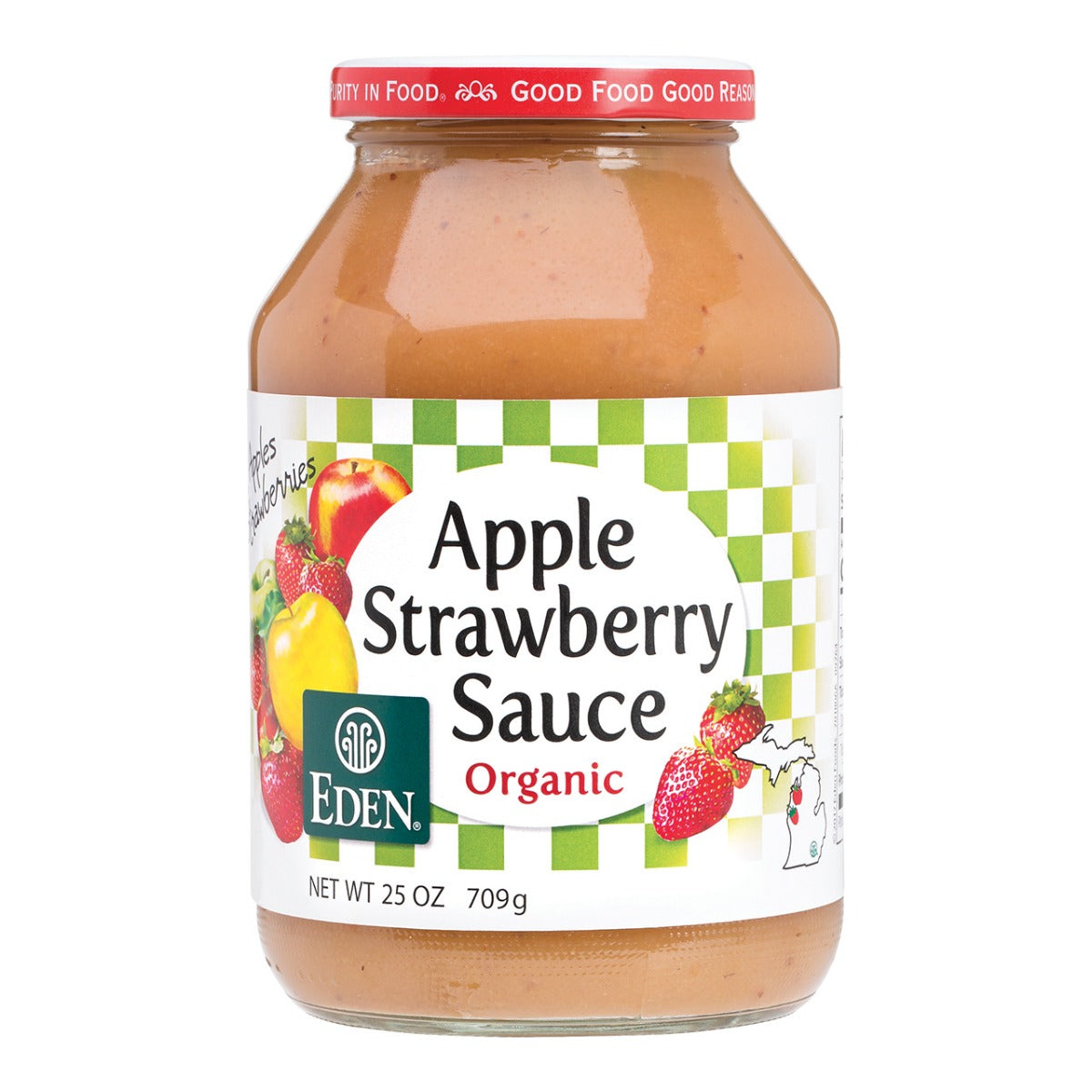 EDEN FOODS: Organic Apple Strawberry Sauce, 25 oz