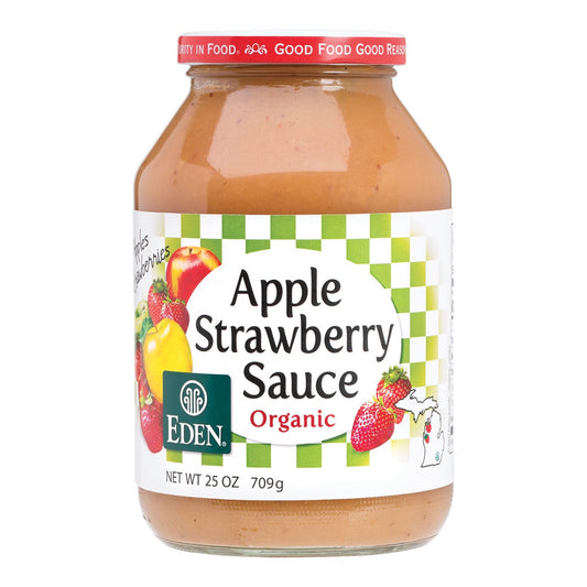 EDEN FOODS: Organic Apple Strawberry Sauce, 25 oz