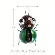 Iron Ladybug Sculpture - Fun Cartoon Craft Decoration