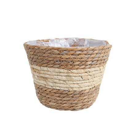 Creative Woven Rattan Flower Basket for Home Decor