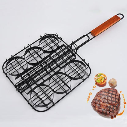 Mini Burger Press Set with Non-Stick Grill Basket