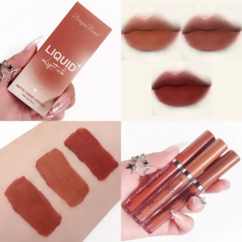 Matte Velvet Lipstick and Gloss in Dusty Rose & Brown