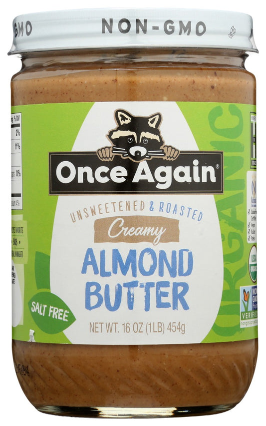 ONCE AGAIN: Organic Almond Butter Creamy Roasted, 16 oz
