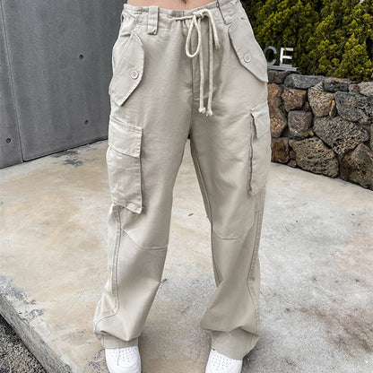 High Waist Casual Wide Leg Trousers