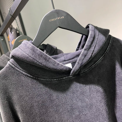 Customizable Retro Washed Cotton Oversized Hoodies