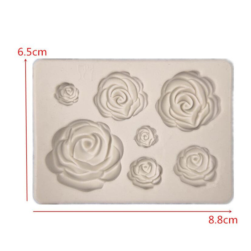 3D Rose Flower Silicone Mold for Large and Small Sizes