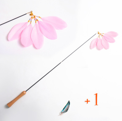 Wooden Cat Teaser Wand - Retractable Cat Toy