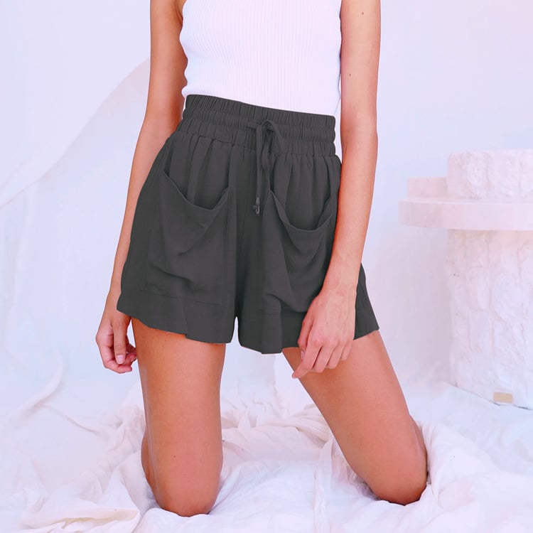 Women's Summer Loose Wide-Leg Cotton-Linen Shorts