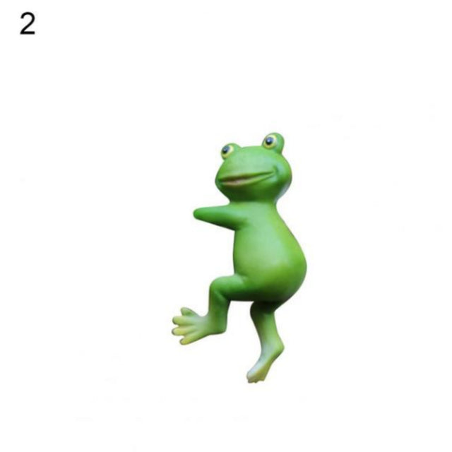 Resin Frog Ornaments for Garden Flower Pot Decoration