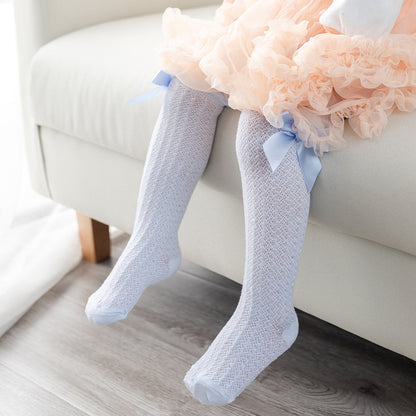 Summer Baby Socks with Bowknot and Mosquito Protection