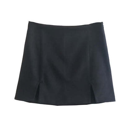 Tricolor Split Design Textured Culottes
