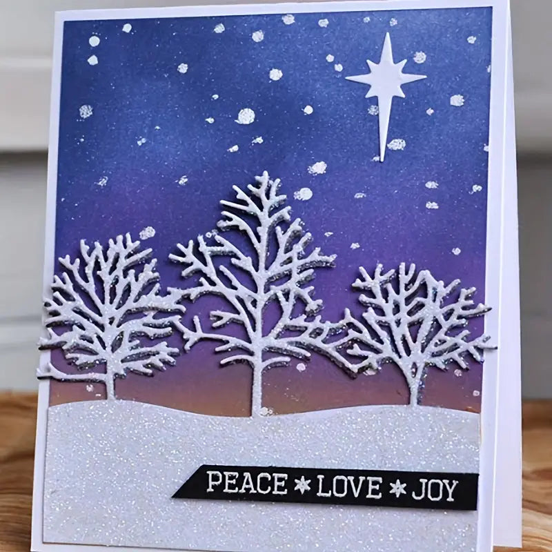 Snow Tree Winter Landscape Metal Cutting Mold Template
