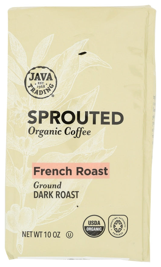 JAVA TRADING: Sprouted French Roast Ground Coffee, 10 oz