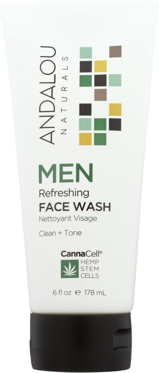 ANDALOU NATURALS: Men Refreshing Face Wash, 6 fo
