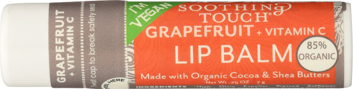 SOOTHING TOUCH: Grapefruit Vitamin C Vegan Lip Balm, 0.25 oz