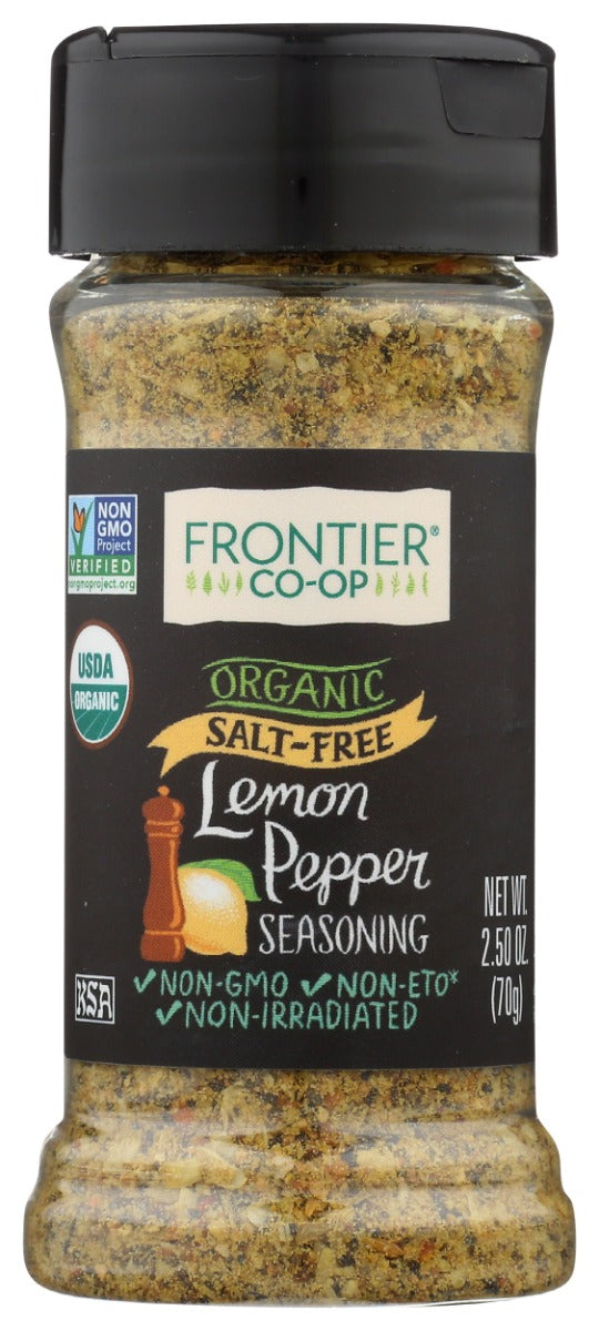 FRONTIER HERB: Organic Salt Free Lemon Pepper Seasoning, 2.5 oz