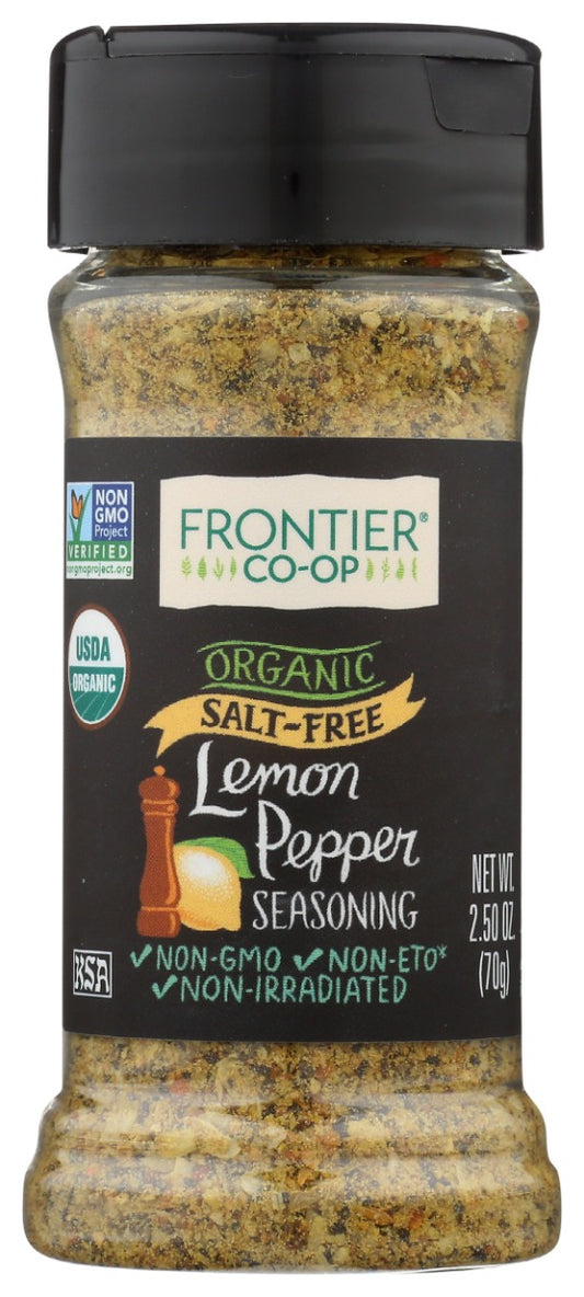 FRONTIER HERB: Organic Salt Free Lemon Pepper Seasoning, 2.5 oz