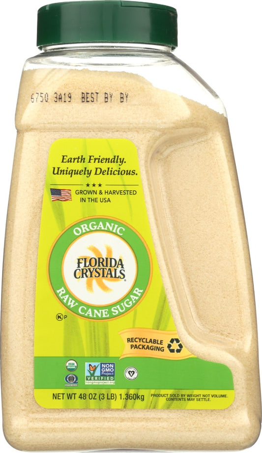 FLORIDA CRYSTALS: Organic Raw Cane Sugar, 48 oz