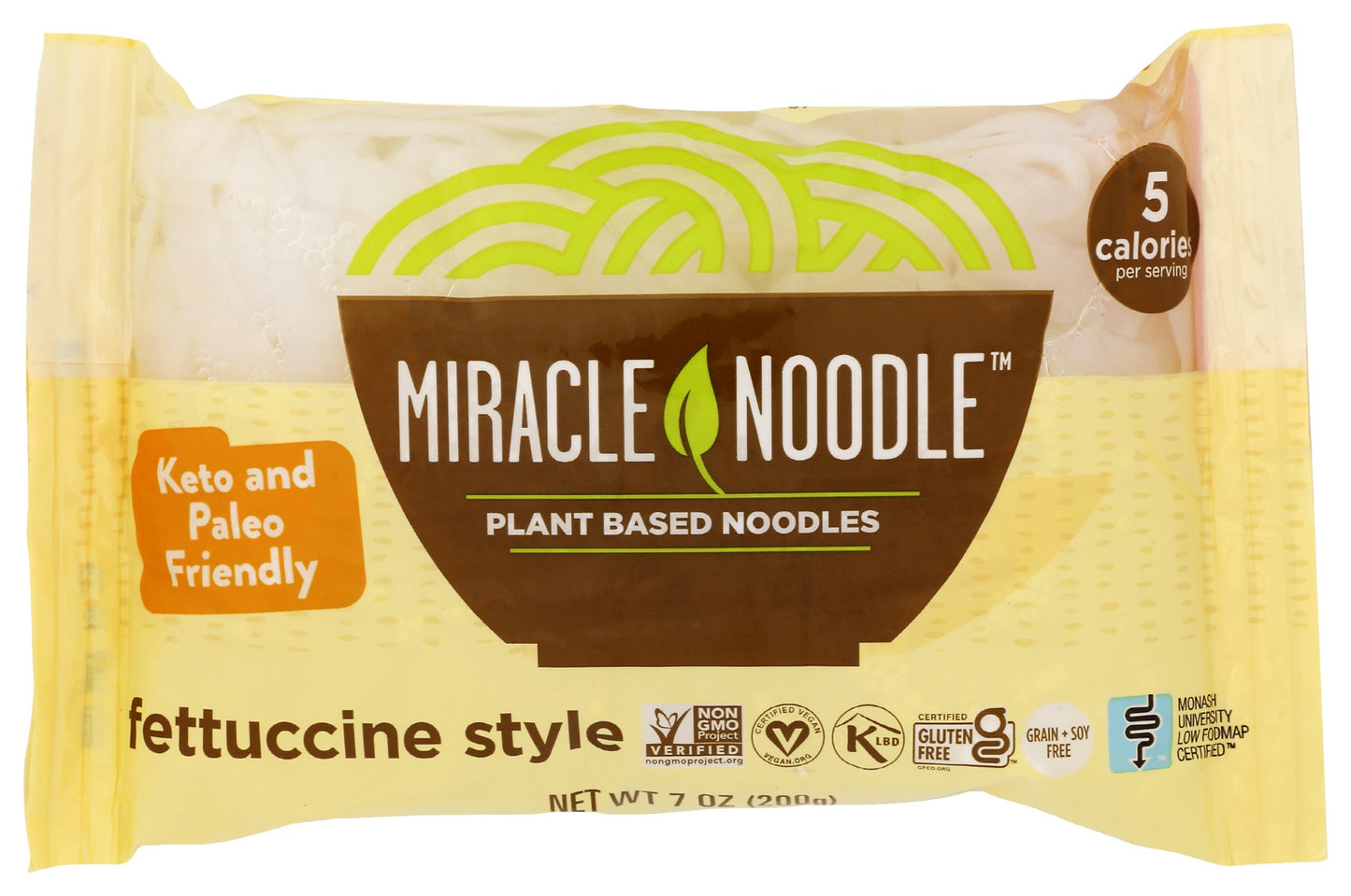 MIRACLE NOODLE: Organic Fettuccine, 7 oz