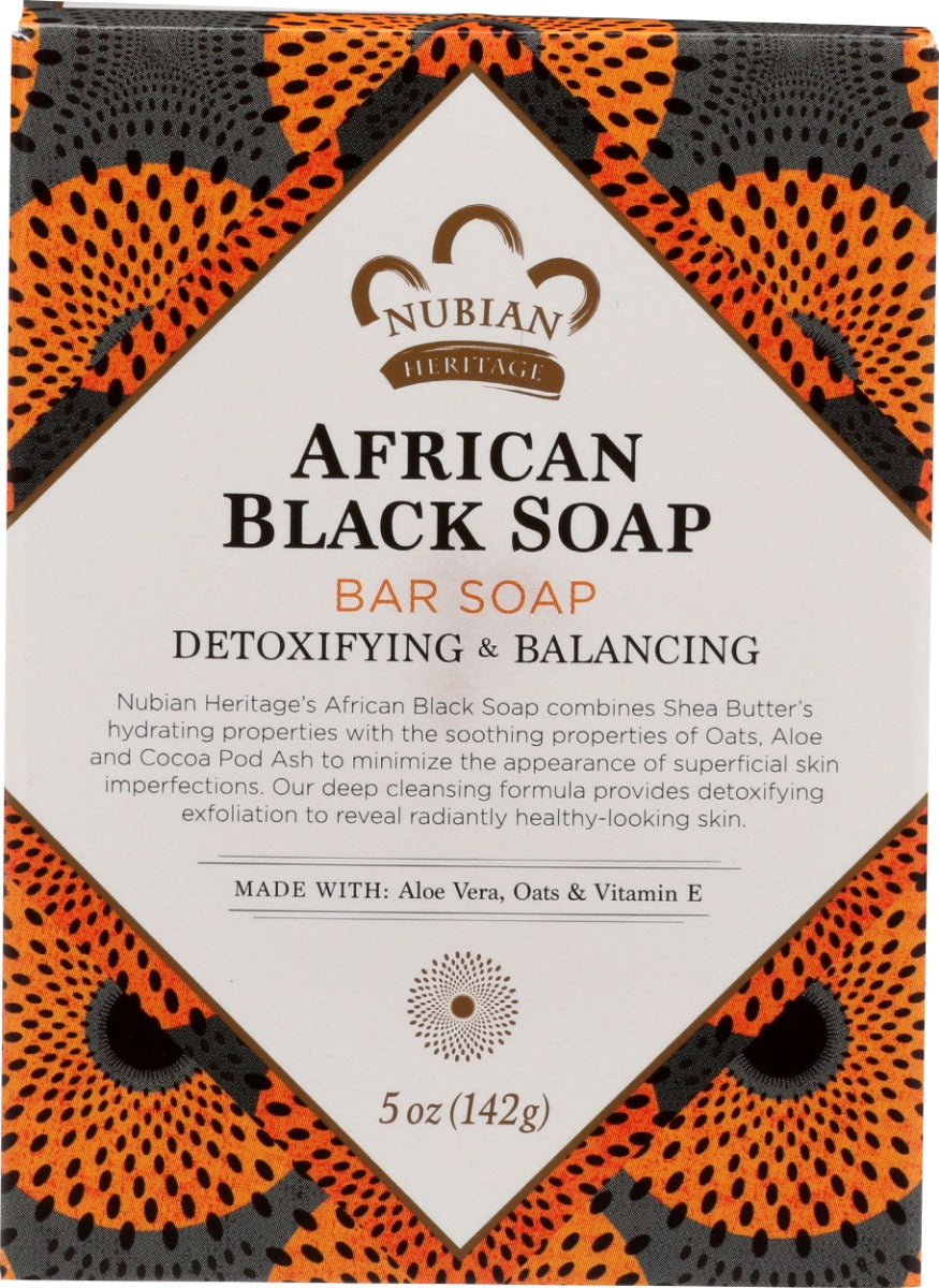 NUBIAN HERITAGE: African Black Soap Bar Soap, 5 oz