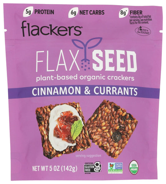 DOCTOR IN THE KITCHEN: Cinnamon and Currants Flaxseed Crackers, 5 oz