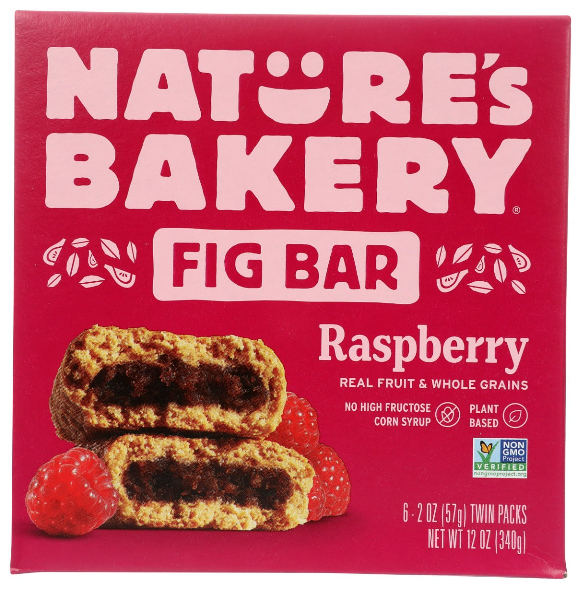 NATURES BAKERY: Whole Wheat Fig Bars Raspberry, 12 oz